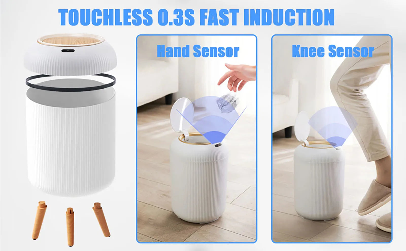 Automatic Motion Sensor Trash Can with Lid