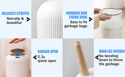 Automatic Motion Sensor Trash Can with Lid